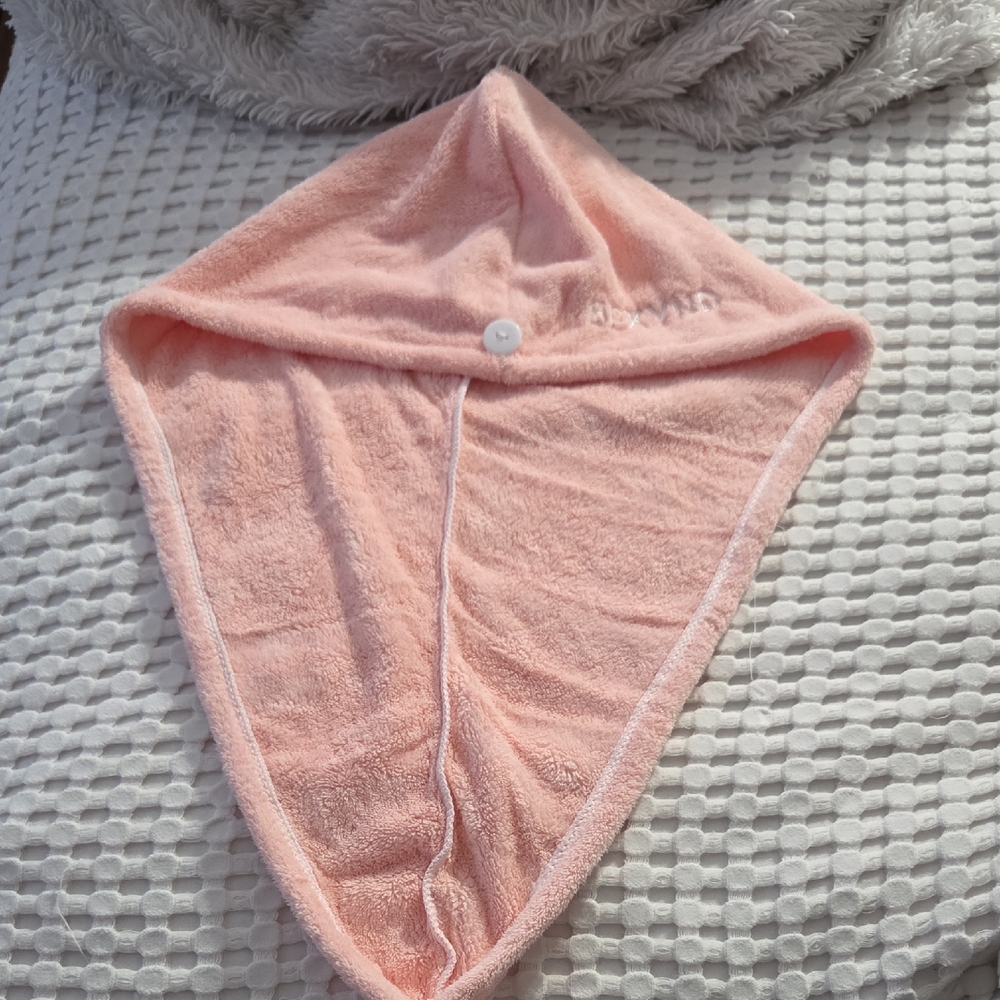 Pink Microfiber Hair Towel Wrap